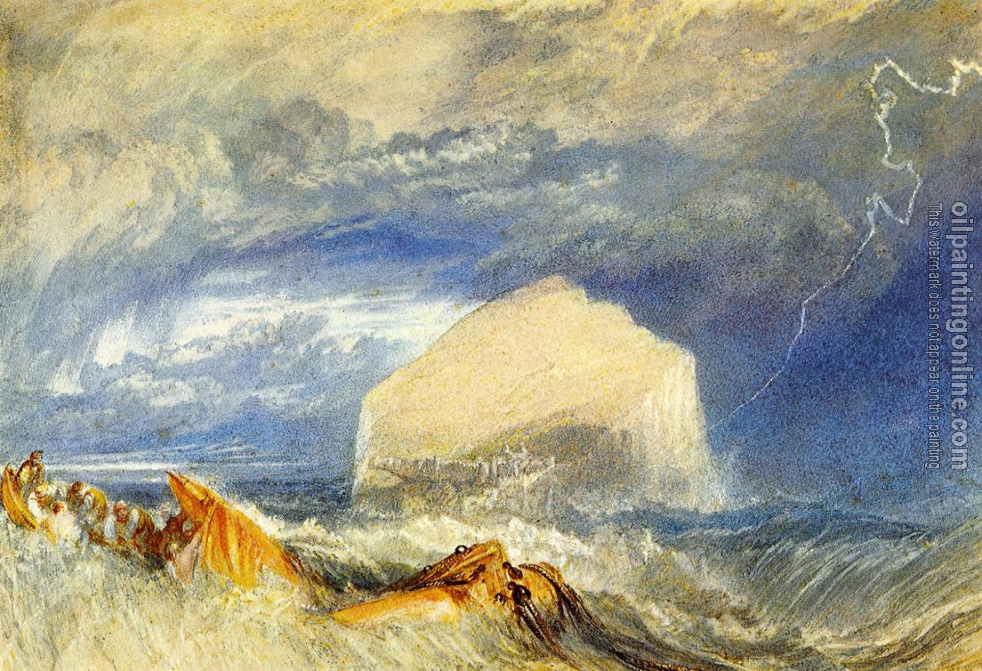 Turner, Joseph Mallord William - The Bass Rock,for 'The Provincial Antiquities of Scotland